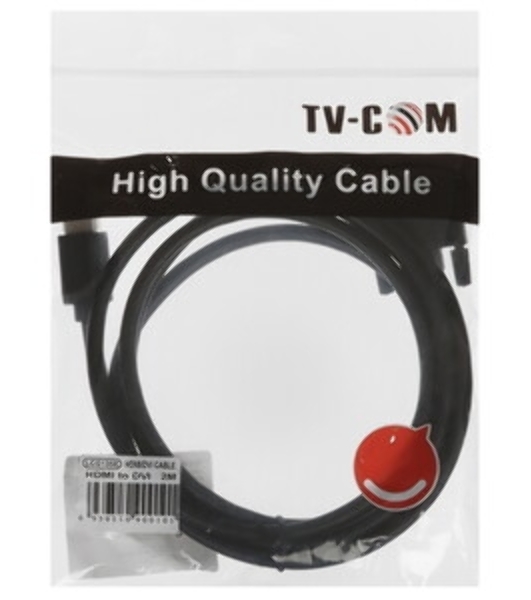 Кабель HDMI to DVI-D (19M -25M) 2м, TV-COM, 2 фильтра LCG135F-2M