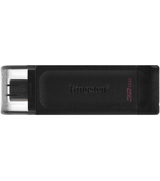 Флешка USB Kingston DataTraveler DT70 (DT70/64Gb), 64Gb, USB Type-C 3.2, R/W 70/45, черный