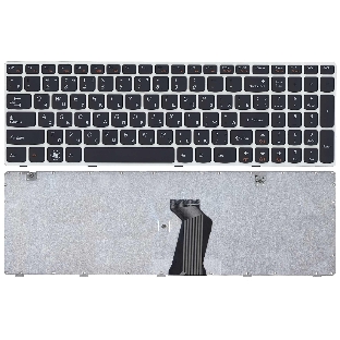 Клавиатура для ноутбука Lenovo Ideapad G580 G585 Z580 Z585 Z780 G780 черная с белой рамкой