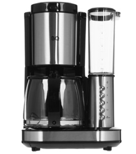 Кофеварка капельная BQ CM7002 Steel-Black со встроенной кофемолкой, исп. кофе - молотый/зерновой, 1.25 л, 800 Вт.