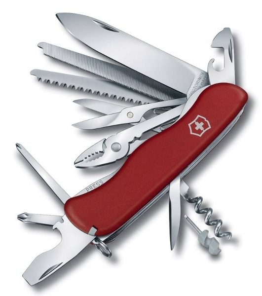 Нож перочинный Victorinox WORK CHAMP (0.8564) 111мм 21функций красный