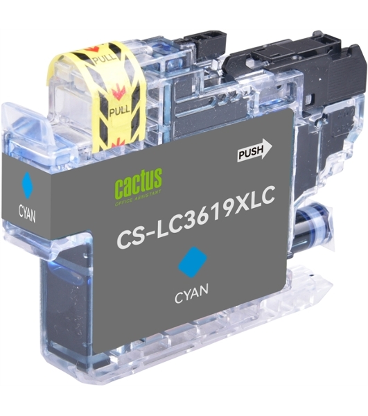 Картридж струйный Cactus CS-LC3619XLC голубой (18.4 мл) для Brother MFC-J2330DW/J2730DW/J3530DW/J3930DW