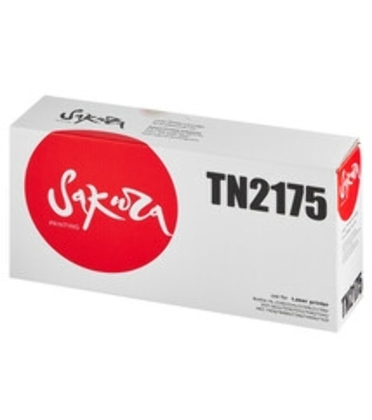 Картридж лазерный Sakura TN2175 для Brother HL-2140/2141/2150N/2170W DCP-2822/7030/7032/7040/7045 MFC-7450/7840N/7340/7440N/7320, черный, 2600 к.