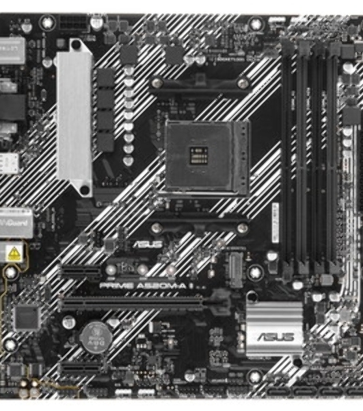 Материнская плата ASUS PRIME A520M-E/CSM, AM4, AMD A520, 2xDDR4, 4xSATA, 1xM.2, 1xPCIe 3.0 x16, 2xPCIe x1, 1xDVI-D, 1xHDMI, 1xVGA, 1x 1Gb LAN, 1xUSB-A 3.2 Gen 2, 2xUSB-A 2.0, 4xUSB-A 3.2 Gen 1, 3x3.5 мм, 7.1, mATX