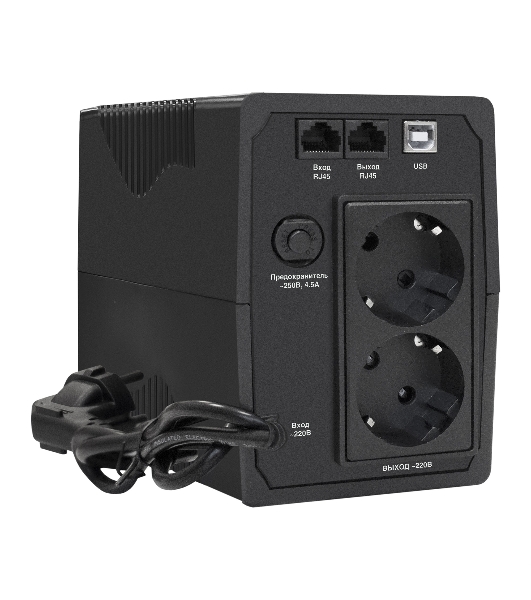 Источник бесперебойного питания ExeGate SpecialPro UNB-800.LED.AVR.EURO 800VA/480W, LED, AVR, 2 евророзетки, черный