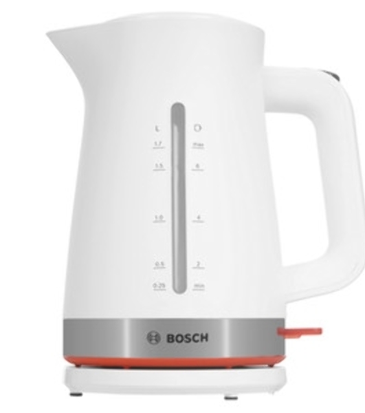 Чайник электрический Bosch TWK4M221 1.7 л, белый корпус: пластик