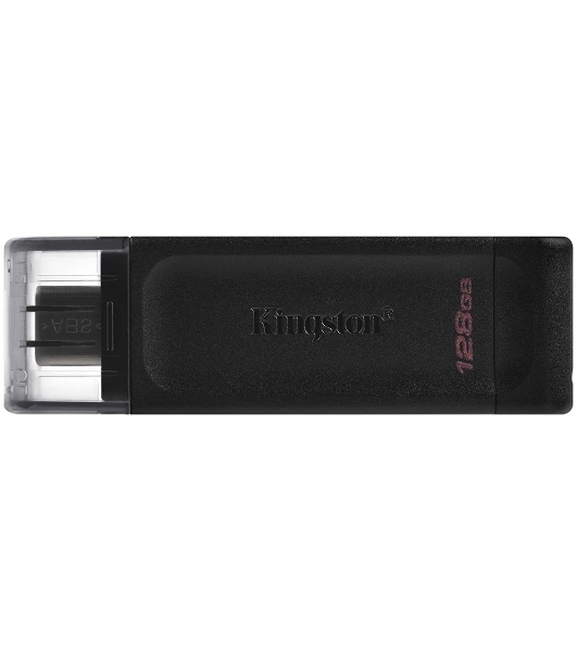 Флешка USB Kingston DataTraveler DT70 (DT70/128Gb), 128Gb, USB Type-C 3.2, R/W 70/45, черный
