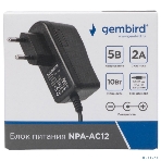 Блок питания узкий Gembird NPA-AC12, 5В/2А, 10Вт, 3 штекера 5,5х2,1+4x1,7+3,5x1,35мм, фото3