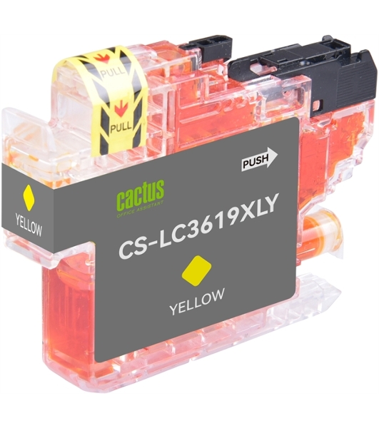 Картридж струйный Cactus CS-LC3619XLY желтый (18.4 мл) для Brother MFC-J2330DW/J2730DW/J3530DW/J3930DW