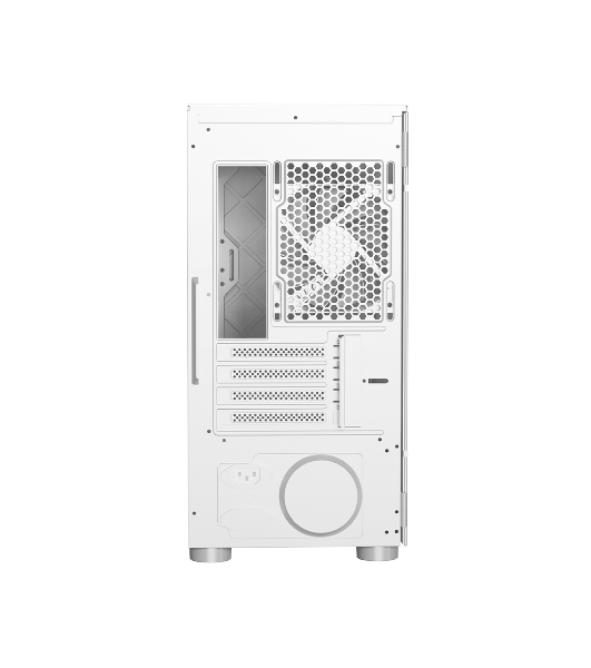 Компьютерный корпус без блока питания PCCooler LM300 ARGb WH, Tempered Glass Mid Tower, белый, ABS, TG, SPCC, 1x120мм ARGb mATX, ITX 170/330/mm 2x2.5', 2x3.5', 5xPCI 1xUSB-A 3.0, 2xUSB-A 2.0 375x205x427mm