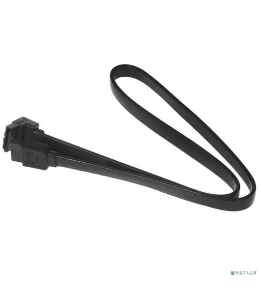 Кабель интерфейсный SATA Cablexpert CC-SATAM-DATA90-BL-50CM, Sata3 7pin/7pin, мет.защелка, угловой разъем, 50 см, черный, пакет