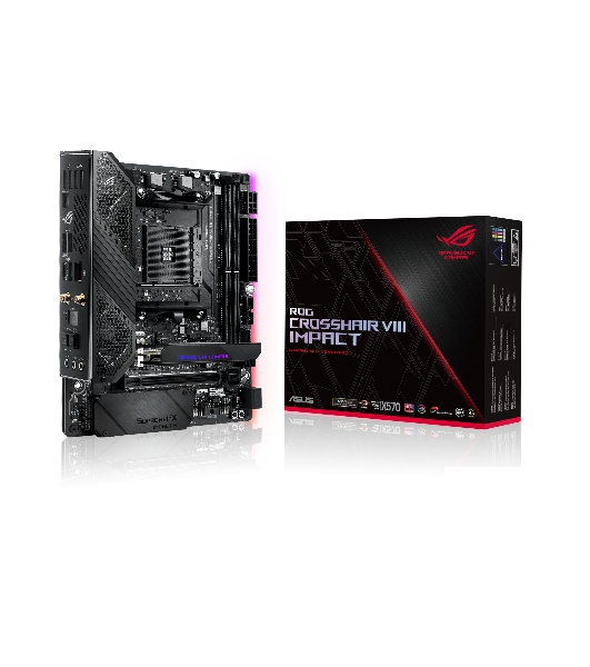 Материнская плата ASUS ROG CROSSHAIR VIII IMPACT, AM4, AMD X570, 2xDDR4, 4xSATA, 2xM.2, 1xPCIe 4.0 x16, 1x1Gb LAN, Wi-Fi 6, Bluetooth 5.0, 1xUSB-C 10Gbps, 5xUSB-A 10Gbps, 2xUSB-A 5Gbps, 7.1, Mini-DTX