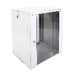 Шкаф телекомм. настенный разборный 15U (600х520) дверь стекло, черный, фото3