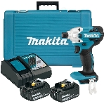 Дрель-шуруповерт Makita DTD156RFE, 18 В, 1,5 Ач, 170 Нм, бесщеточный, ударный, фото 1