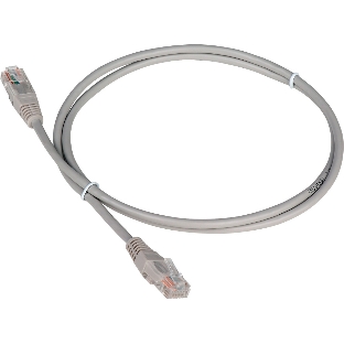 Патч-корд LANMASTER TWT UTP cat.5e, с заливными колпачками, 15 м, серый