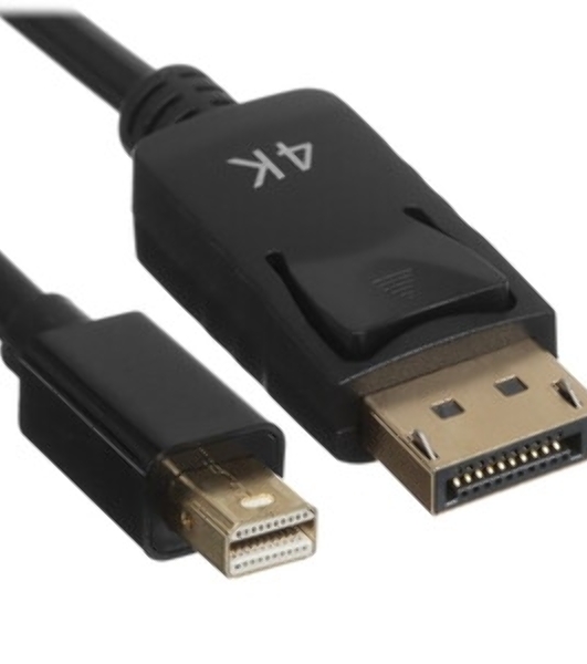 Кабель GoPower miniDisplayPort (m)-DisplayPort (m) 1м ver.1.4 черный Premium Zip-Lock c подвесом (1/