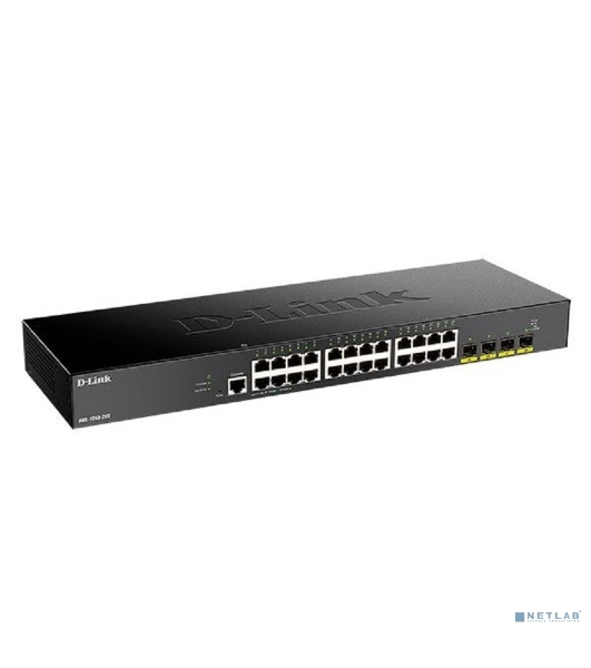Коммутатор D-Link DGS-1250-28X/A1A, 24×1 Гбит/с + 4×10 Гбит/с SFP+, управляемый