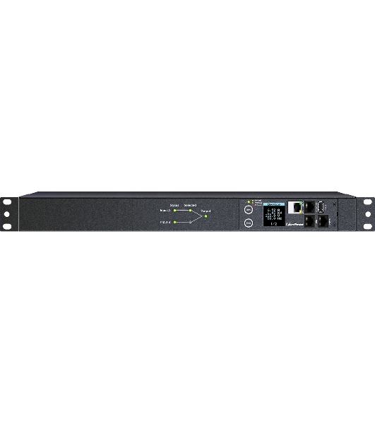 Блок распределения питания ATS CyberPower 1U type, 16Amp, plug IEC 320 C20, (8) IEC 320 C13 (2) IEC 320 C19