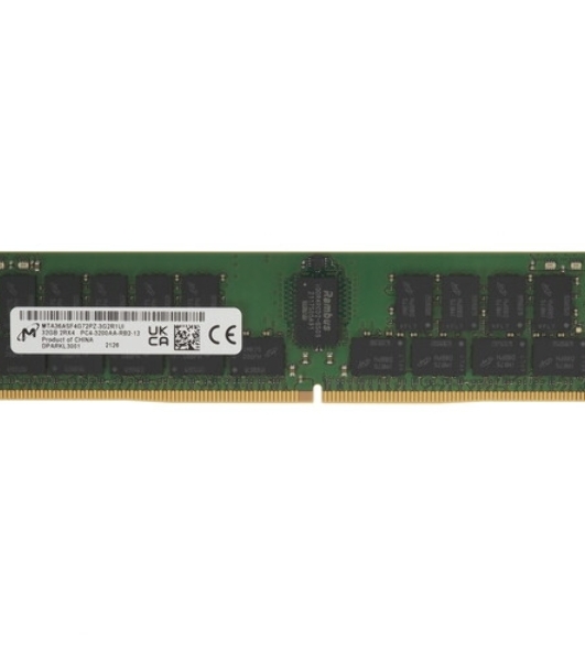 Оперативная память 32GB Micron DDR4 3200 RDIMM Server Memory MTA36ASF4G72PZ-3G2 ECC, Reg, CL22, 1.2V, 2GBx4, RTL
