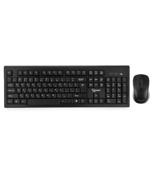 Комплект клавиатура+мышь Gembird KBS-8002 беспроводной, USB, 1000 DPI, чёрный