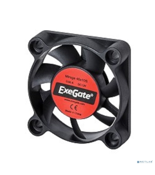 Вентилятор для корпуса ExeGate EX04010S3P черный, 40 мм, 5000 об/мин, 24 дБ, 3 pin