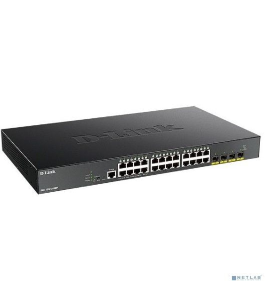 Коммутатор D-Link DGS-1250-28XMP/A1A, 24×1 Гбит/с + 4×10 Гбит/с SFP+, управляемый