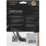 Кабель GoPower miniDisplayPort (m)-DisplayPort (m) 1м ver.1.4 черный Premium Zip-Lock c подвесом (1/, фото 1