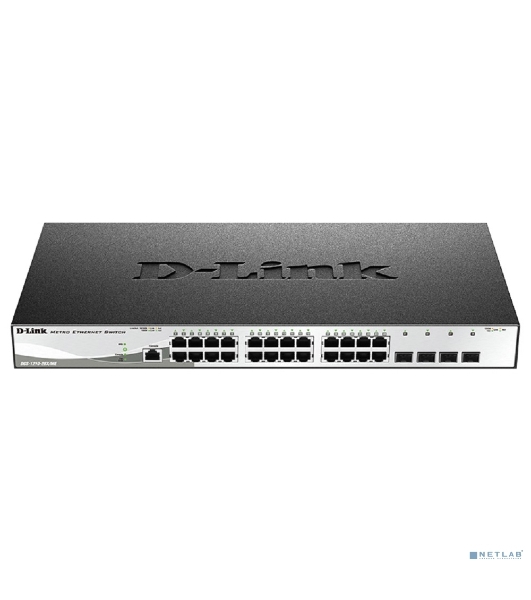 Коммутатор D-Link DGS-1210-28X/ME/C1A, 24×1 Гбит/с + 4×10 Гбит/с SFP+, управляемый