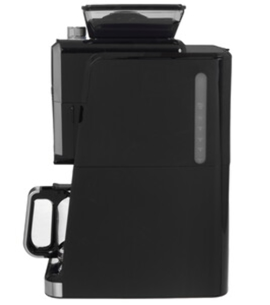 Кофеварка капельная со встроенной кофемолкой BQ CM3002 черный-стальной, исп. кофе - зерновой/молотый, 1.5 л, 1400 Вт
