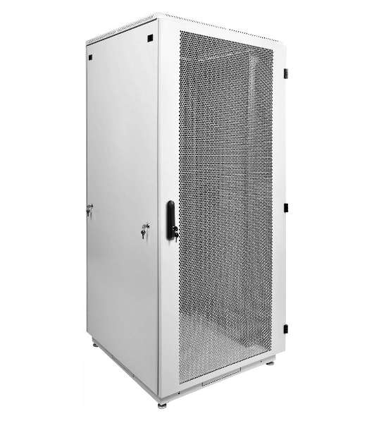 Шкаф телекоммуникационный напольный 42U (800x1000) дверь перфорированная (3 места), ШТК-М-42.8.10-4ААА