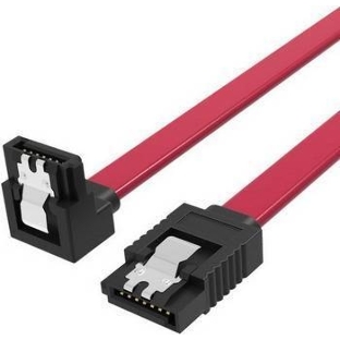 Кабель Vention SATA 3 M/SATA 3 M угол 90 с защелками, красный - 0.5 м KDDRD