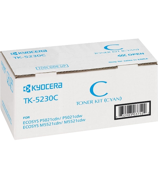 Картридж лазерный Kyocera TK-5230C (1T02R9CNL0) голубой для P5021cdn/cdw, P5026cdn/cdw, M5521cdn/cdw, M5526cdn/cdw 2200 стр.