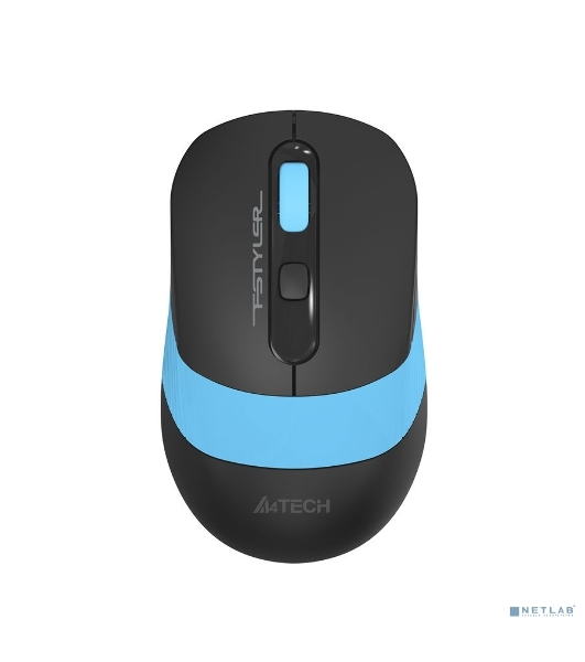 Мышь беспроводная A4Tech Fstyler FG10S черный/синий, 2000 dpi, радиоканал, USB, кнопки - 4
