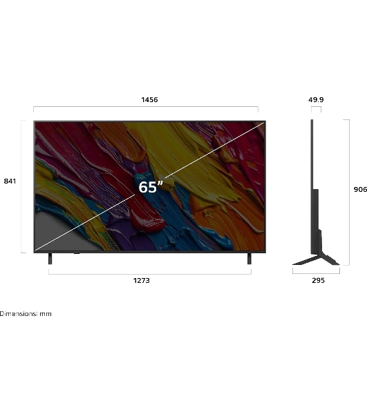 Телевизор LG 65' 65QNED82A6B/ARUG черный титан Edge LED QNED 4K UHD 120Hz Smart TV 2GB/8GB