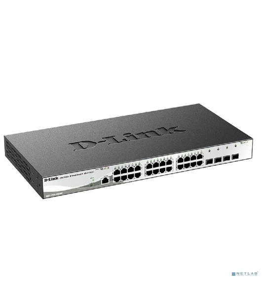 Коммутатор D-Link DGS-1210-28X/ME/C1A, 24×1 Гбит/с + 4×10 Гбит/с SFP+, управляемый