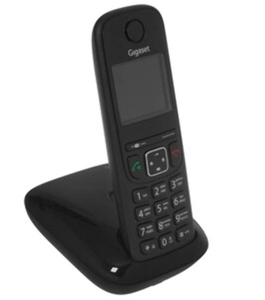 Радиотелефон Dect Gigaset AS690 DUO черный (труб. в компл.:2шт) АОН