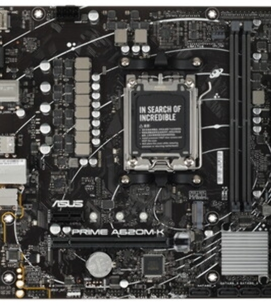 Материнская плата ASUS PRIME A620M-K, AM5, AMD A620, 2xDDR5, 4xSATA, 1xM.2, 1xPCI-E 4.0 x16, 1xPCI-E x1, 1xHDMI, 1xVGA, 1x 1Gb LAN, 4xUSB-A 3.2 Gen 1, 2xUSB-A 2.0, 3x3.5 мм, 7.1, Micro-ATX