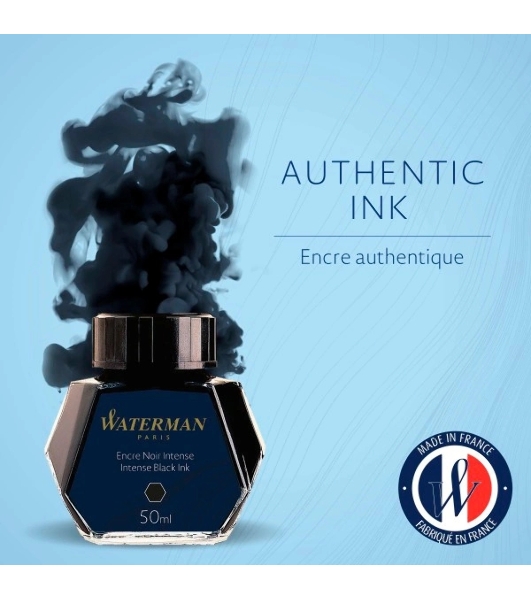 Флакон с чернилами Waterman (CWS0110710) Intense черный чернила, 50мл для ручек перьевых