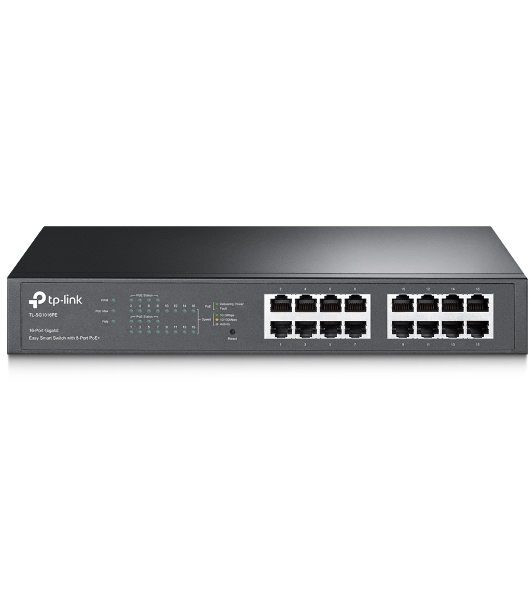 Коммутатор TP-Link SMB TL-SG1016PE Easy Smart гигабитный 16-портовый коммутатор с 8 портами PoE+