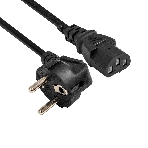 Кабель питания ExeGate Power PC-1P (Евровилка угловая Schuko->C13, VDE-250V-3*0.75mm2, медь, черный, 10A, 1м), фото2