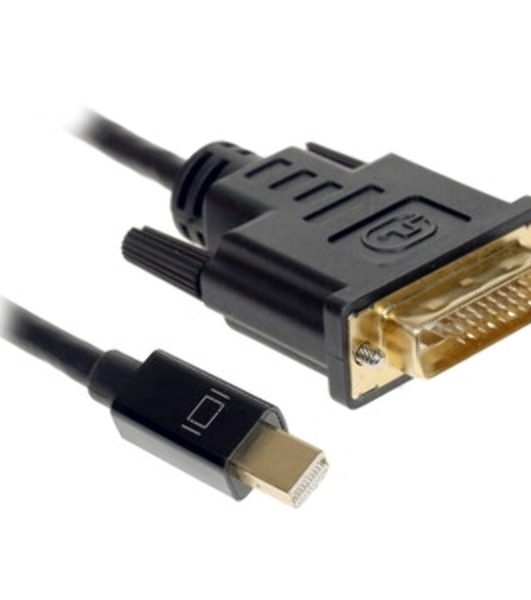 Кабель mDP-DVI Cablexpert CC-mDPM-DVIM-6, 20M/25M, 1.8м, черный, позол.разъемы, пакет
