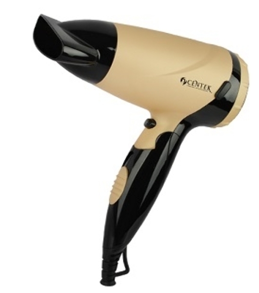 Фен Centek CT-2209 BLG черный/золотой перламутр, 1600 Вт, компактный