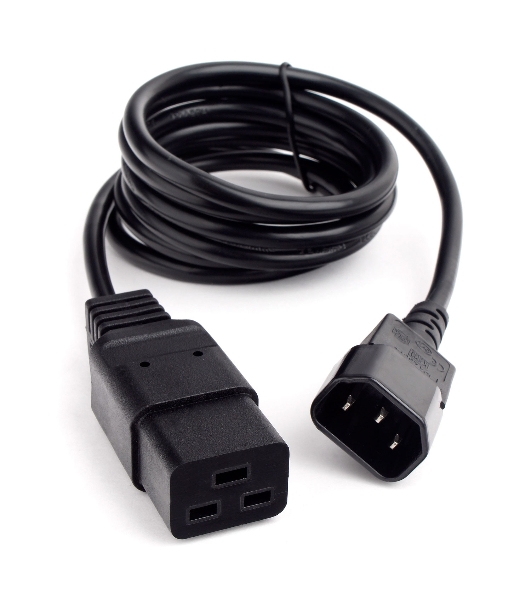 Кабель питания Cablexpert PC-189-1-1, 1.8м, C14- C19, 3x1кв.мм, черный, с заземлением