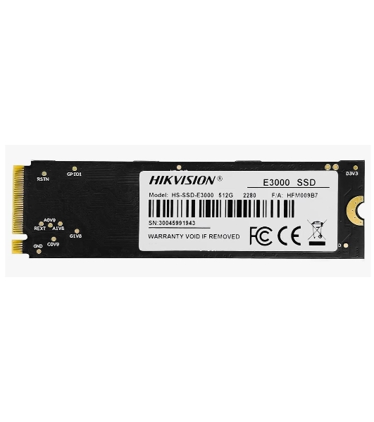 Накопитель SSD Hikvision E3000, 512Gb, PCIe 3.0 x4, M.2 2280, NVMe, R/W 3500/1800