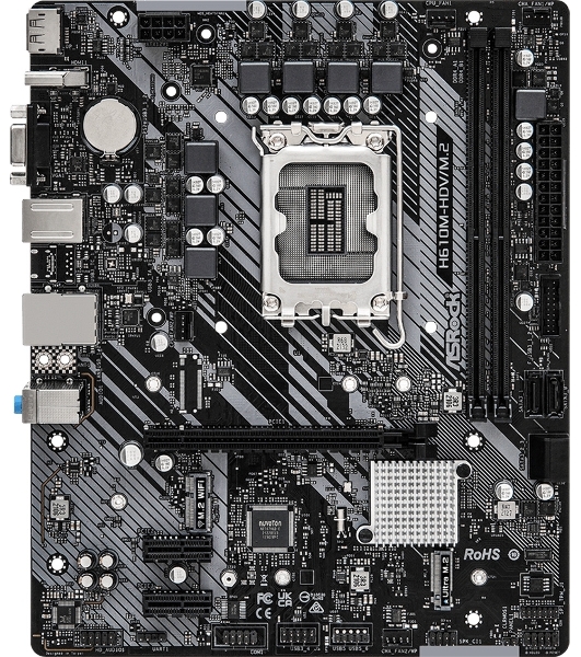 Материнская плата ASRock H610M-H2/M.2 D5, LGA 1700, Intel H610, 2xDDR5, 4xSATA, 1xM.2, 1xPCIe 4.0 x16, 1xPCIe x1, 2xHDMI, 1x 1Gb LAN, 4xUSB-A 2.0, 2xUSB-A 3.2 Gen 1, 3x3.5 мм, 7.1, mATX