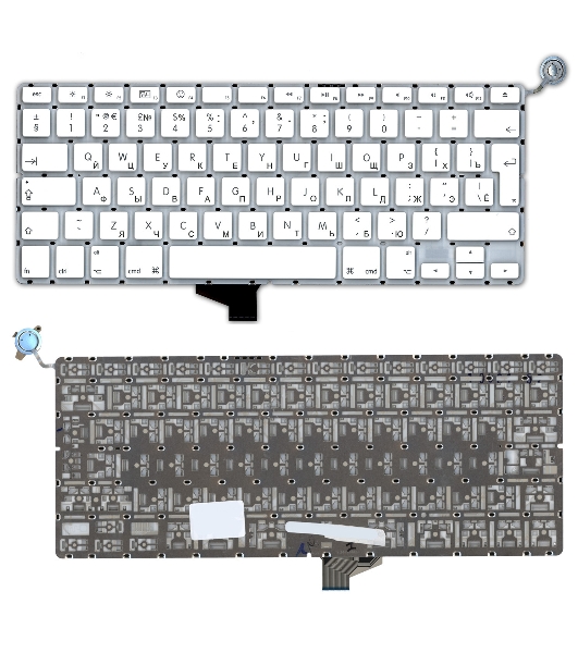 Клавиатура для ноутбука MacBook A1342 белый 13,3' большой Enter