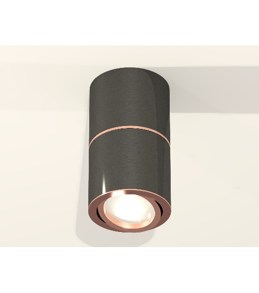 Светильник Ambrella Light XS7403100 DCH/PPG черный хром/золото розовое полированное MR16 GU5.3 (C7403, A2073, C7403, N7005)