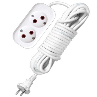 Удлинитель 2х3 м без заземл. 6А IP20 У6-011М ПВС 2х0.75 UNIVersal 011М-03