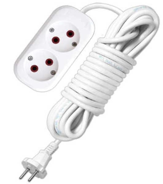 Удлинитель 2х3 м без заземл. 6А IP20 У6-011М ПВС 2х0.75 UNIVersal 011М-03