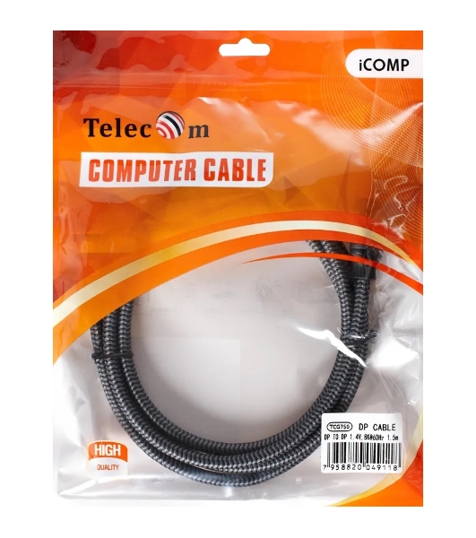 Кабель соединительный DP-DP 1.4V 8K@60Hz 1.5м, Telecom Pro TCG750-1.5M